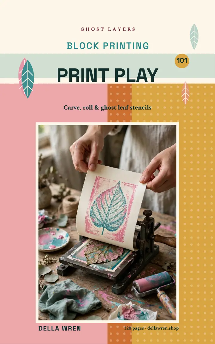 Print Play block print ebook cover template