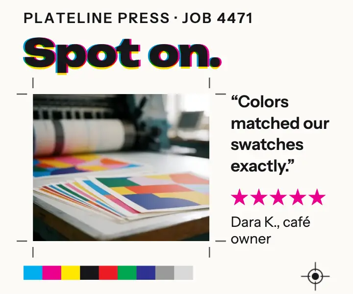 Print shop review ad: print shop customer review ad template