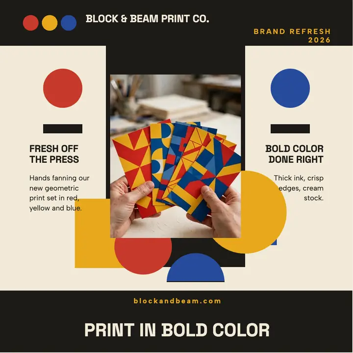 Block and Beam brand refresh bauhaus post template