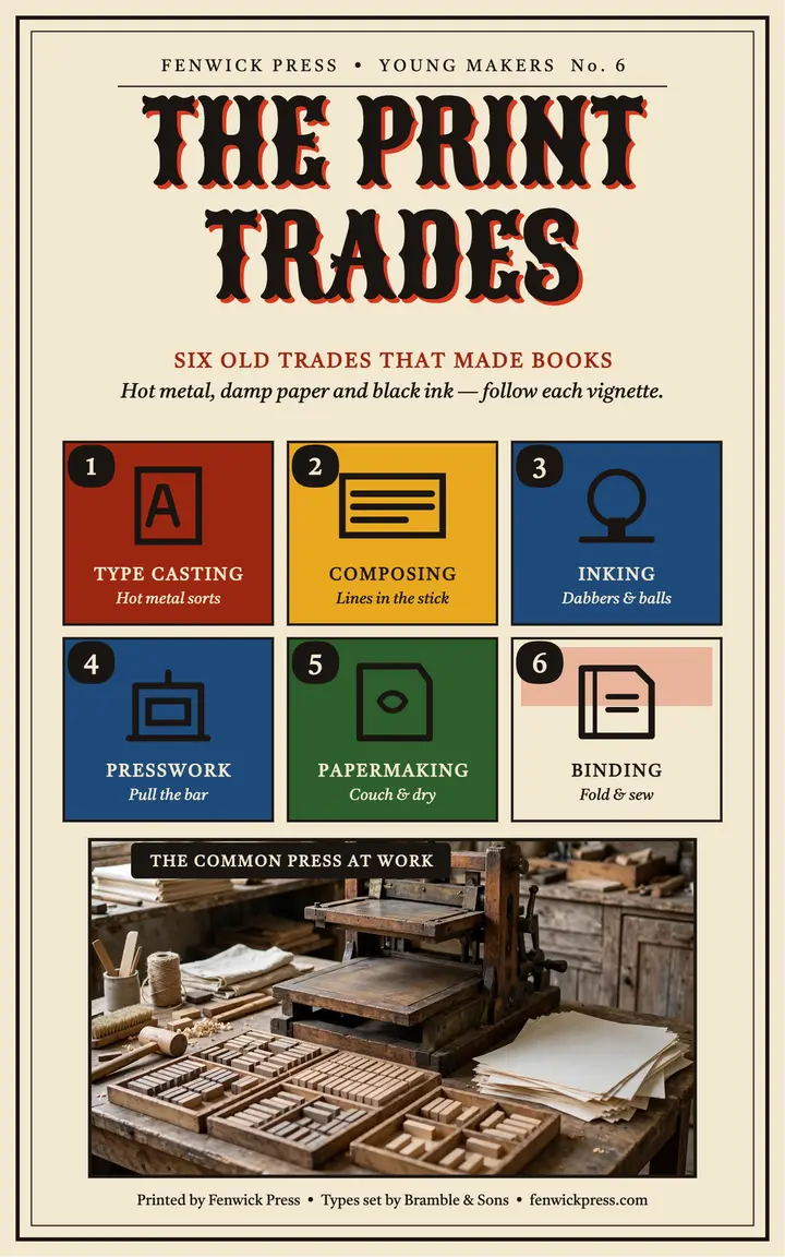 Print trades broadsheet ebook cover template
