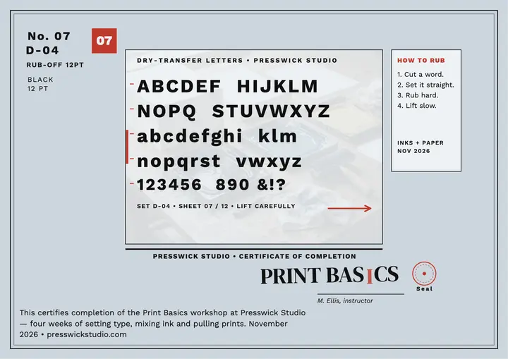 Presswick print basics letter-sheet certificate template