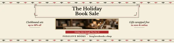 Foxglove Books holiday sale banner template