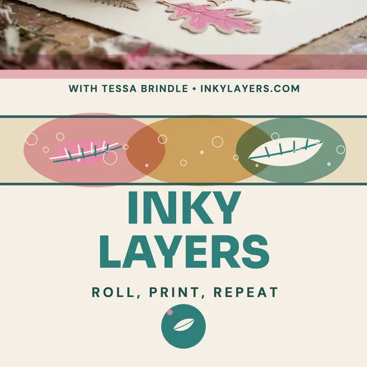 Inky Layers gel plate printmaking cover template