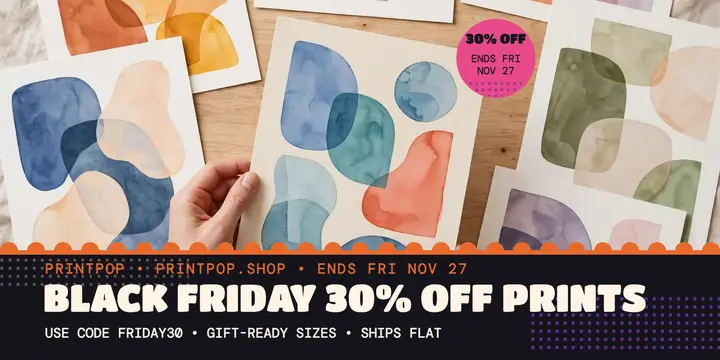 Printpop Black Friday print sale post template