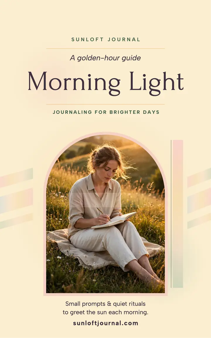 Sunloft morning journaling guide cover template