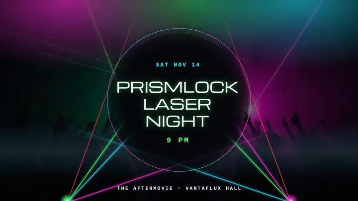 Prismlock laser night aftermovie thumbnail template