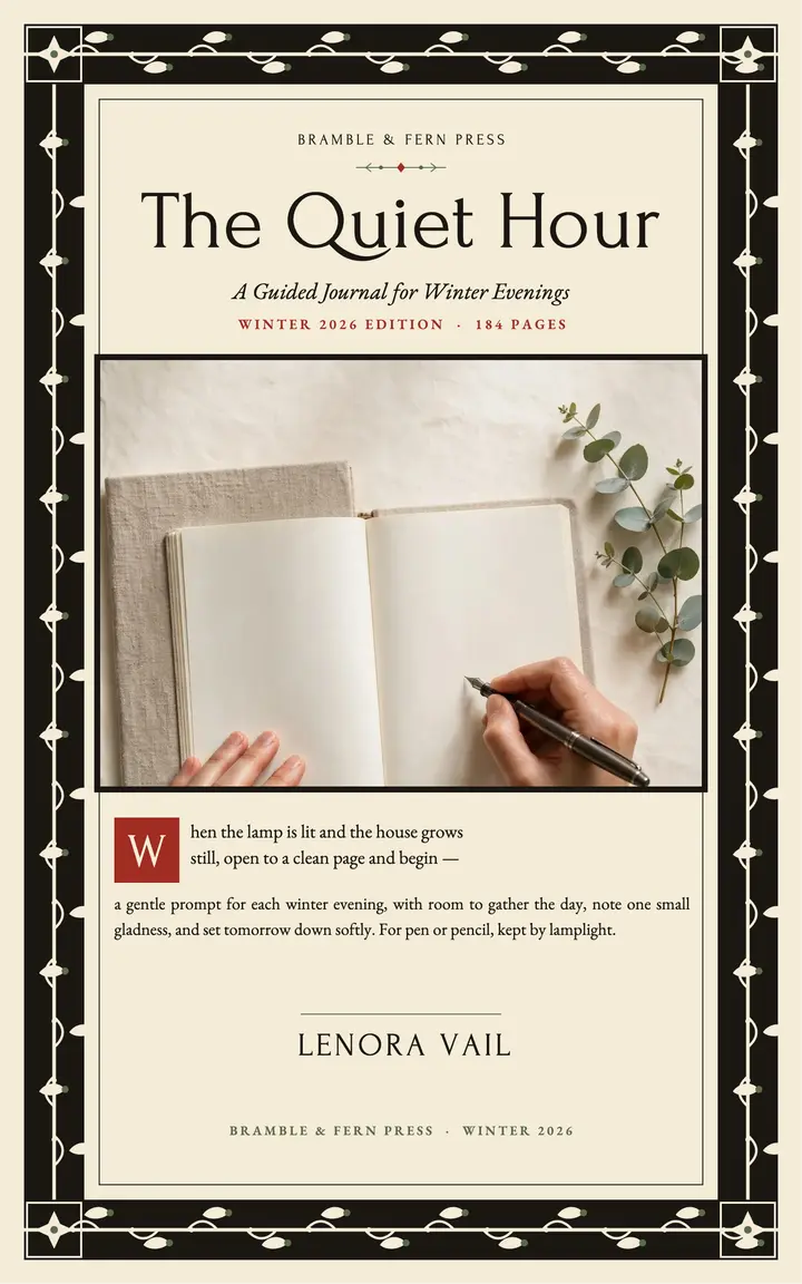 Quiet Hour guided journal cover template