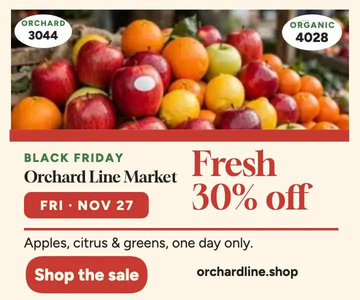 Orchard Line Black Friday produce sale ad template