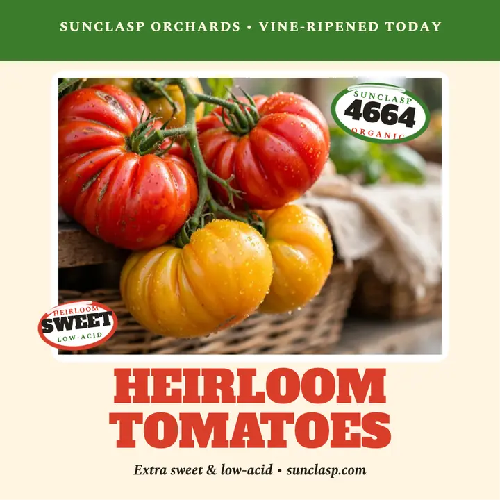 Sunclasp heirloom tomatoes market post template