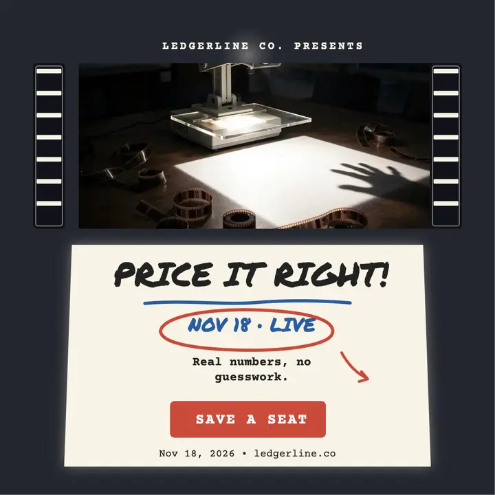 Ledgerline pricing workshop projector post template