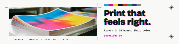 Proofline print studio banner template