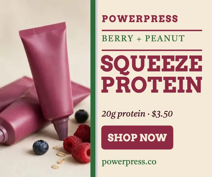 Powerpress protein tube display ad template