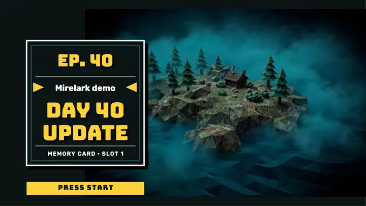 Mirelark game dev update thumbnail, low-poly PS1 template