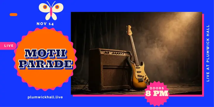 Moth Parade live night psychedelic gig post template