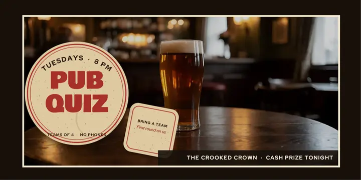 The Crooked Crown pub quiz night template