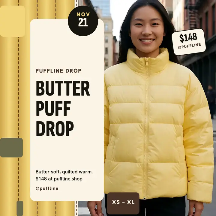 Puffline butter puffer drop template