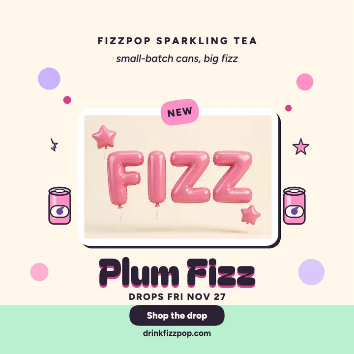 Fizzpop Plum Fizz tea drop post template