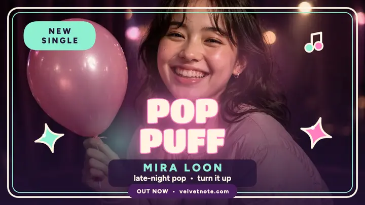 Pop Puff late-night single thumbnail template