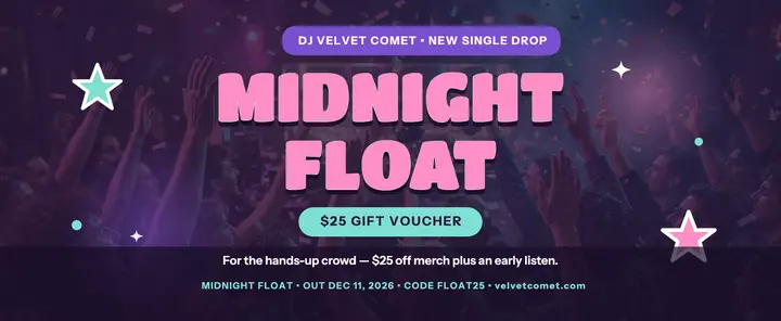 Velvet Comet Midnight Float voucher template
