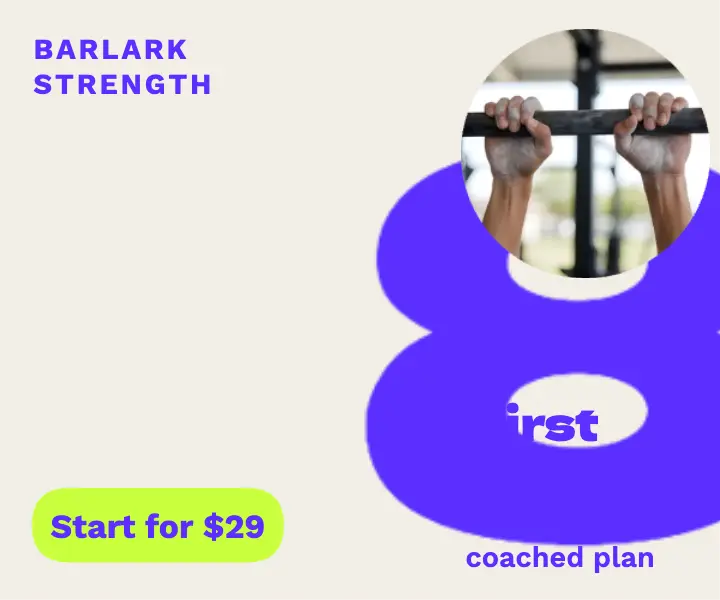 Barlark Strength first pull-up plan ad template
