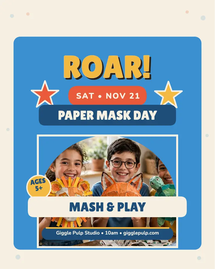 Giggle Pulp mask Saturday post template
