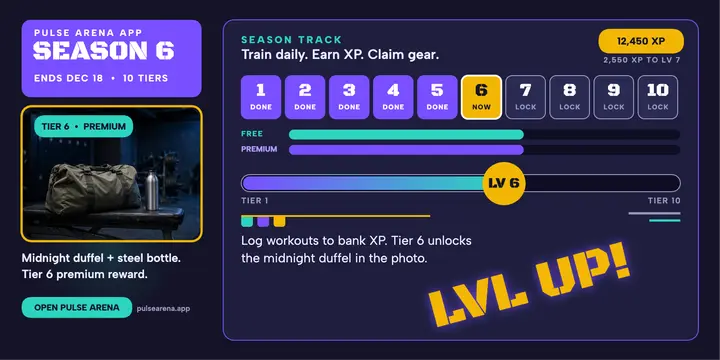 Pulse Arena Season 6 track post template