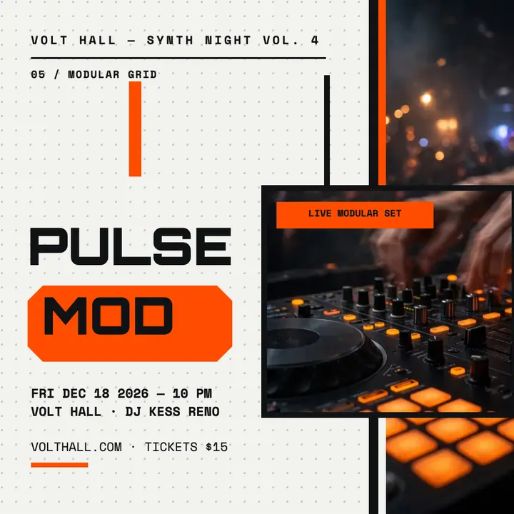 Pulse Mod synth night square post template