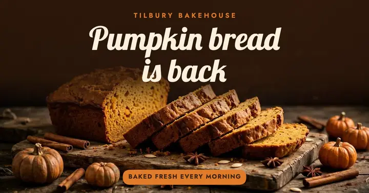 Pumpkin bread is back template