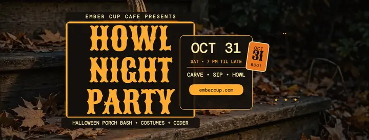 Ember Cup Cafe Howl Night cover template