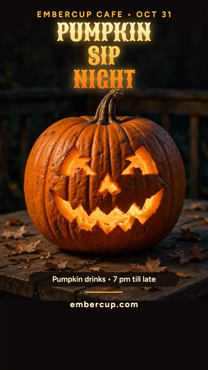 Embercup Pumpkin Sip Night story template
