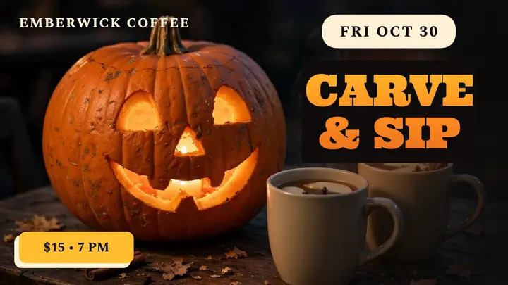 Emberwick pumpkin carve night thumbnail template