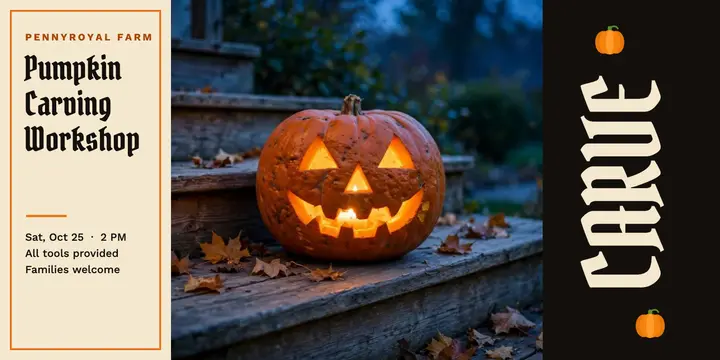 Pumpkin carving workshop template