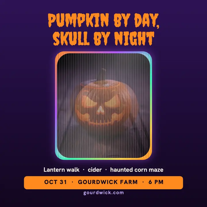Gourdwick Farm Halloween flip card template