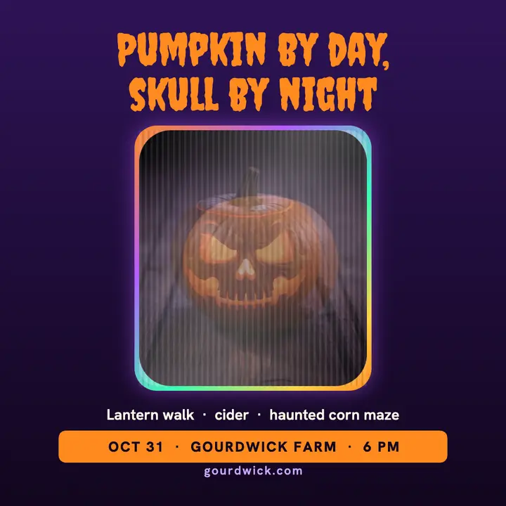 Gourdwick Farm Halloween flip card template