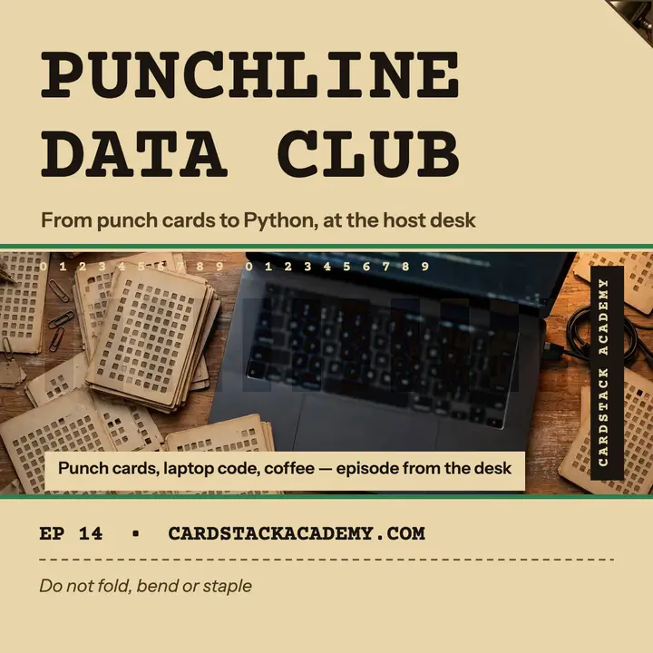 Punchline Data Club coding podcast cover template