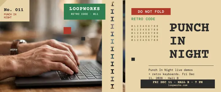 Punch In Night retro coding ticket template