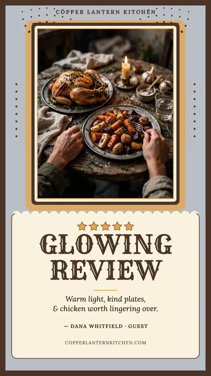 Copper Lantern five star bistro review template