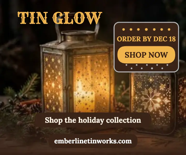 Emberline Tinworks Christmas lantern ad: christmas lantern ad template