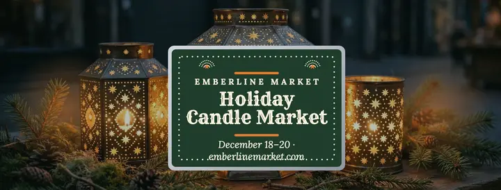 Emberline holiday candle market cover template