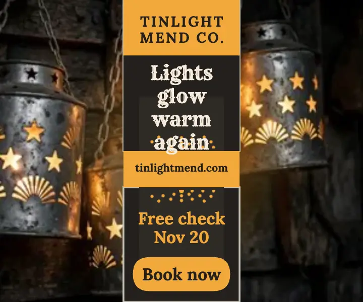 Tinlight lantern repair promo ad: lantern repair ad template