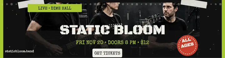 Static Bloom punk gig night billboard template
