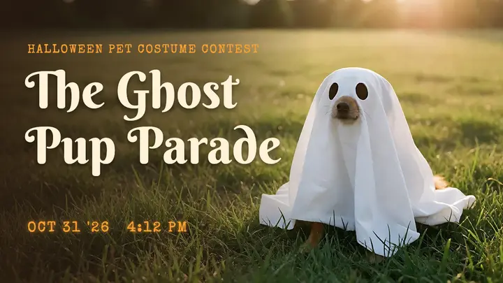 Ghost pup costume parade thumbnail template