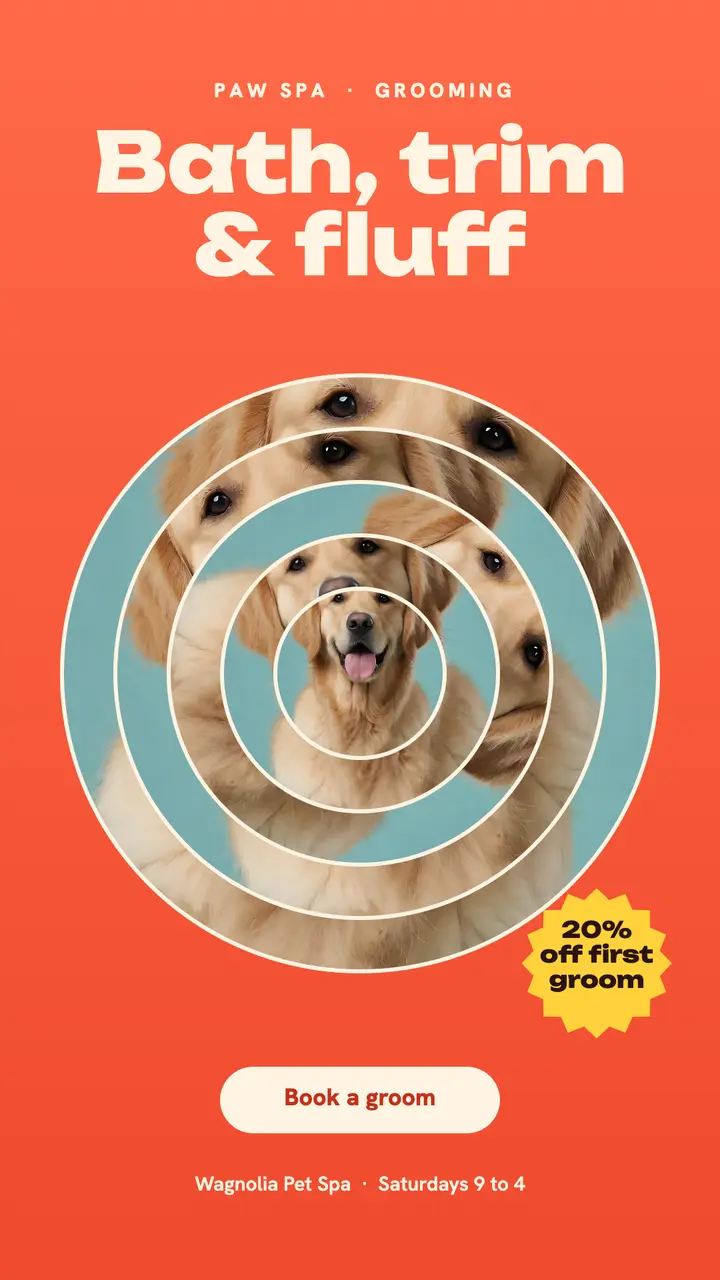 Dog groomer twisted rings story template