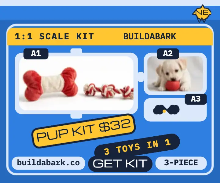 Buildabark pup kit model sprue ad template
