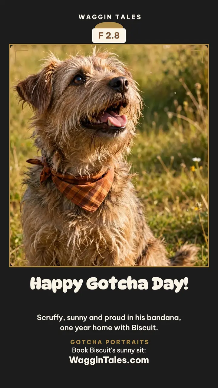 Biscuit gotcha day viewfinder story template