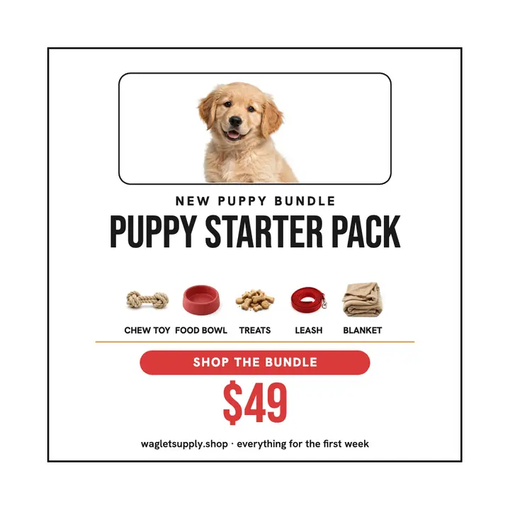 Waglet puppy starter pack post template