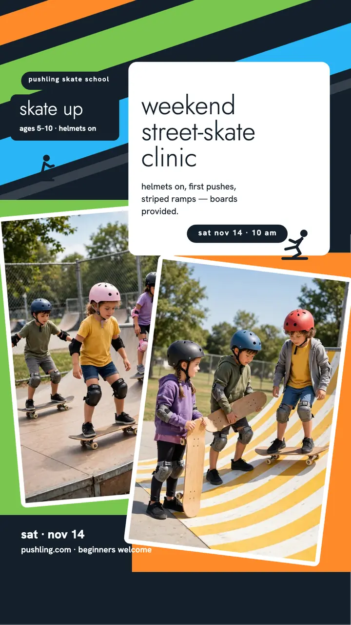 Pushling weekend skate clinic story template