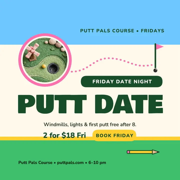 Putt Pals date night square post template