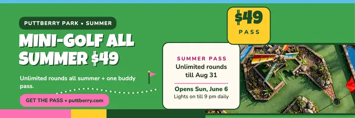 Puttberry Park mini-golf summer pass header template