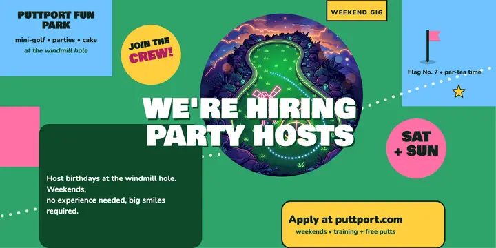 Puttport party hosts hiring post template